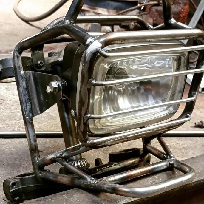 braket headlamp custom pnp lampu win old atau TS 125