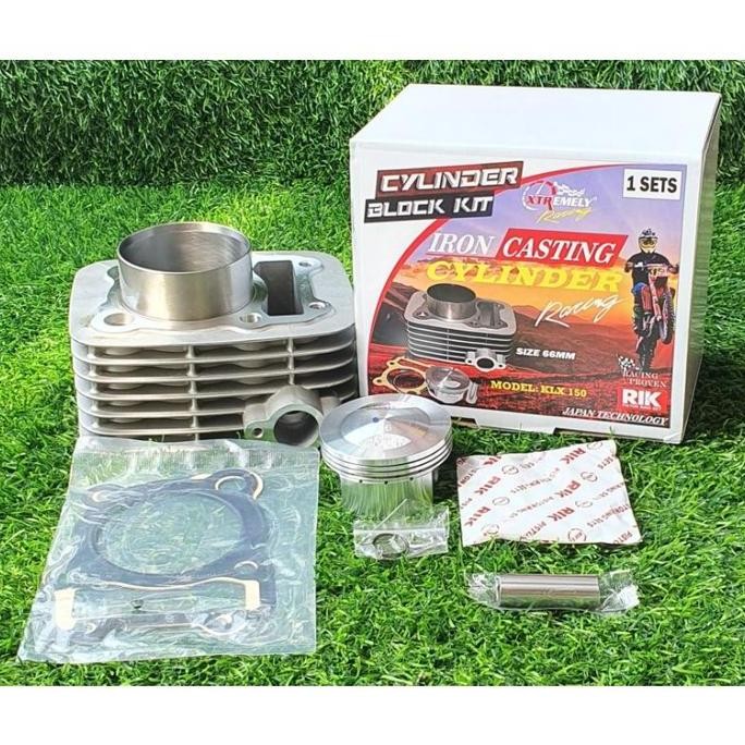 BLOK BORE UP / CYLINDER BORE UP KAWASAKI KLX 150 / D'TRACKER  SIZE 63MM ( 180cc ) & 66MM ( 200cc )