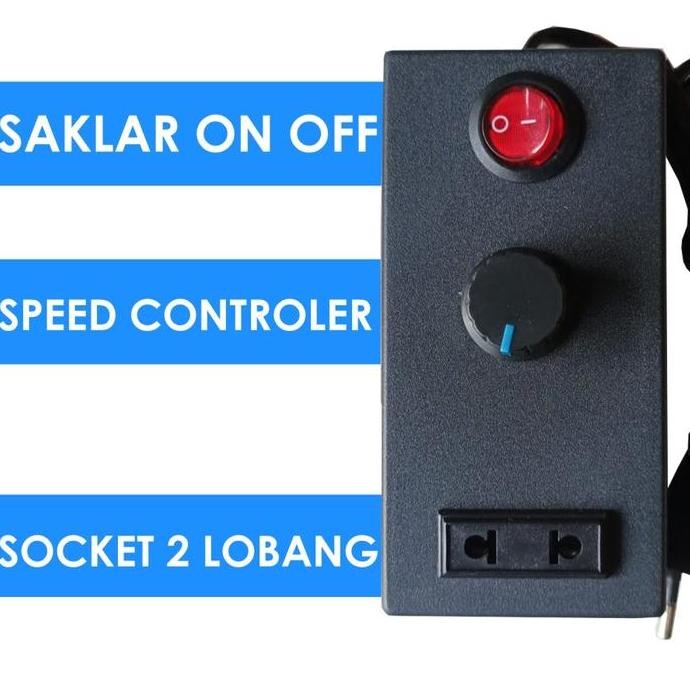 Dimmer Mini Ac 220V 2000 Watt Pengatur Dinamo Motor Bor Gerinda