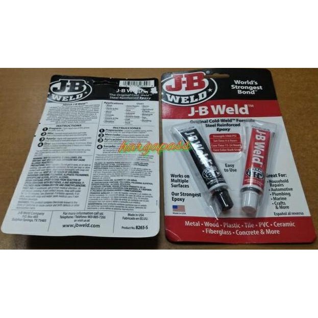 LEM TAHAN PANAS JB WELD / Epoxy JB Weld Lem Besi Baja Tahan Suhu Tinggi