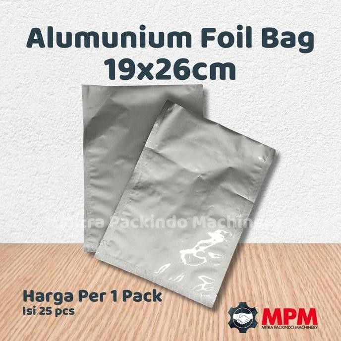 +%+%+%] Aluminium Foil Bag 19x26 cm / Kemasan Sachet Foil Alumunium 19x26cm