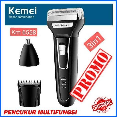 Alat Cukur Bulu Kemaluan Kemei Pria Wanita 3 In 1 Cukur Kumis ORIGINAL