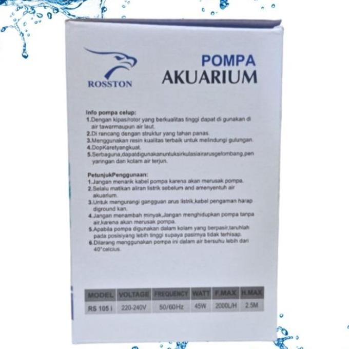 POMPA KOLAM HIDROPONIK ROSSTON RS 105