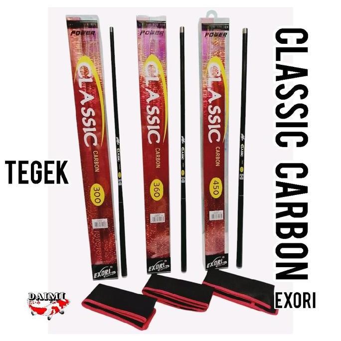 BARU Joran Pancing TEGEK Exori CLASSIC Carbon 300, 360, 450 Bahan carbon