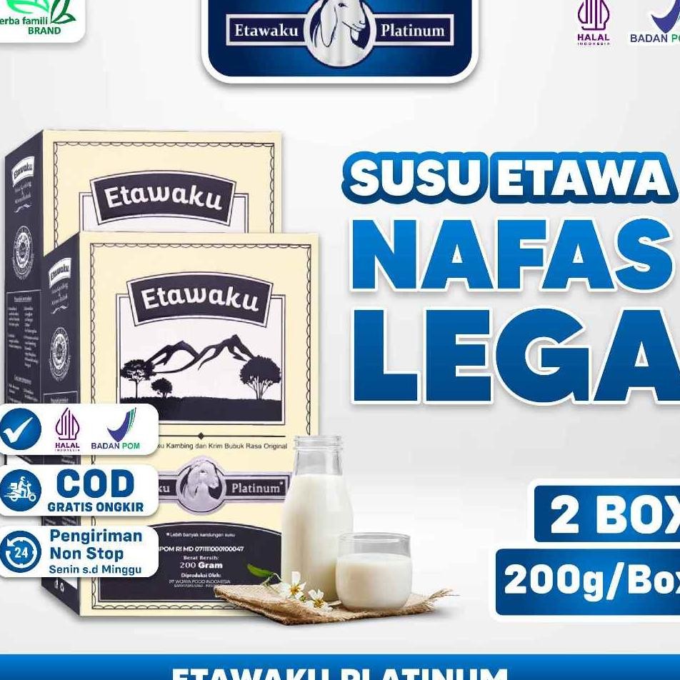 

Etawaku Platinum Paket 2 Box Susu Kambing Etawa Untuk Pernafasan Halal Bpom
