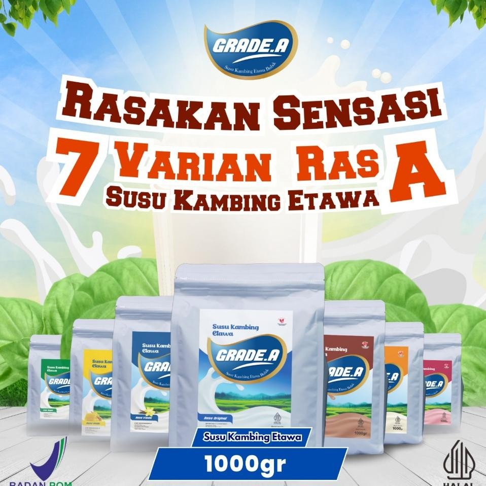 

Susu Kambing Etawa Grade A Kemasan 1Kg Dengan 7 Varian Rasa Yang Lezat