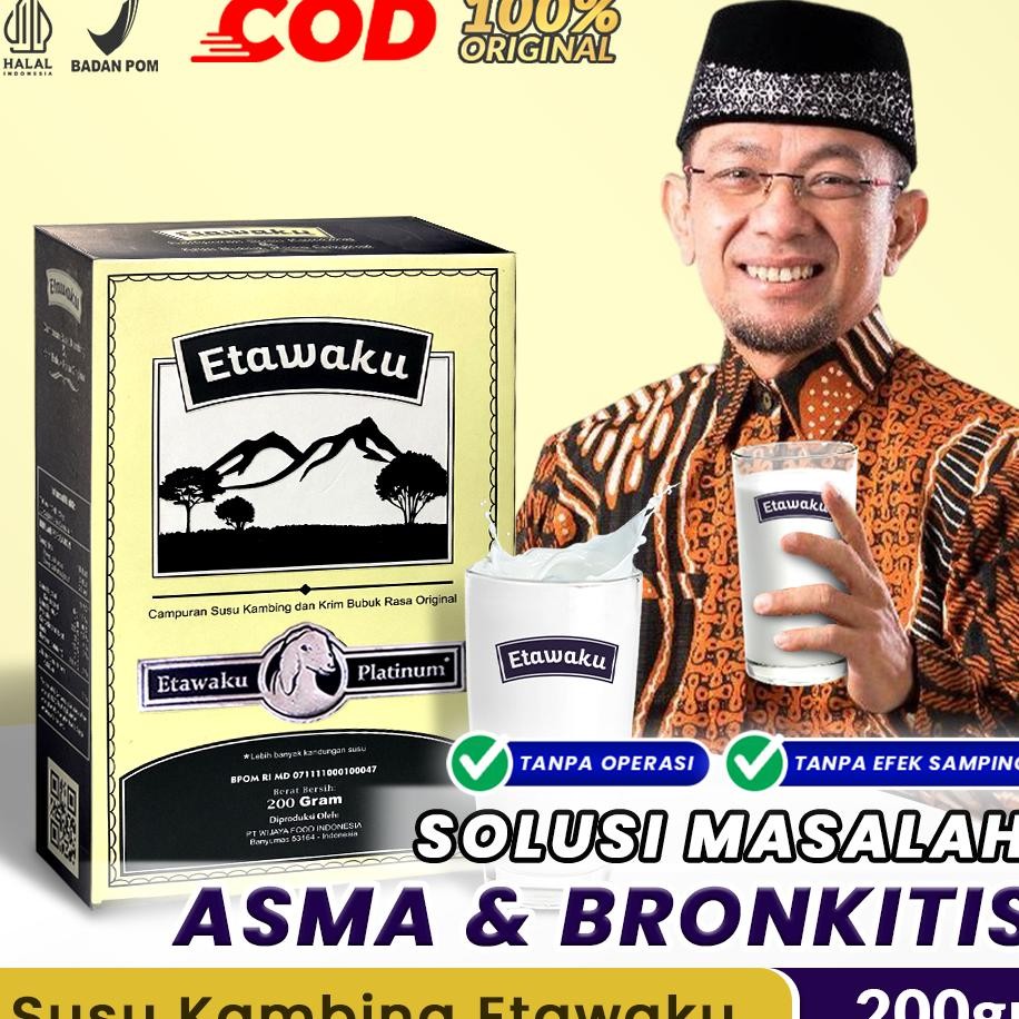 

Etawaku Platinum Susu Etawa Atasi Sesak Nafas Nyeri Dada Pernafasan Asma Bronkhitis