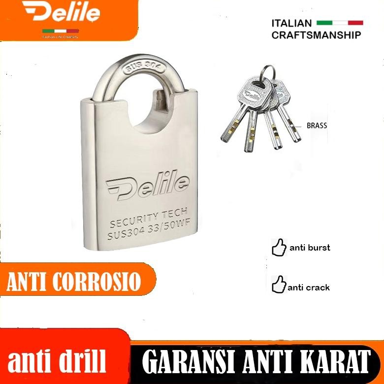 Kunci Gembok Rumah / Gembok Anti Maling / DELILE GEMBOK 33/60MM Kunci Rumah / Kunci Pagar