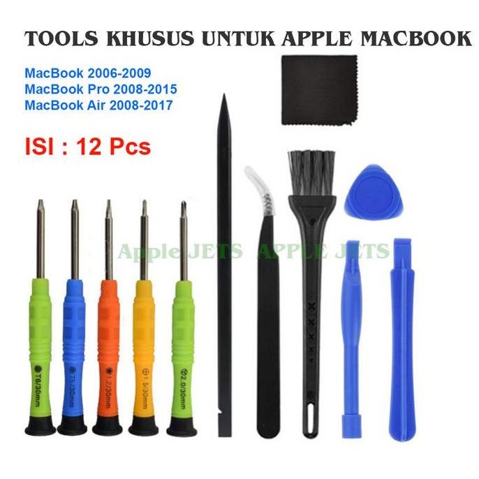 New Premium Obeng Tool Pryer Set 12 In 1 Bongkar Apple Macbook Pro Air