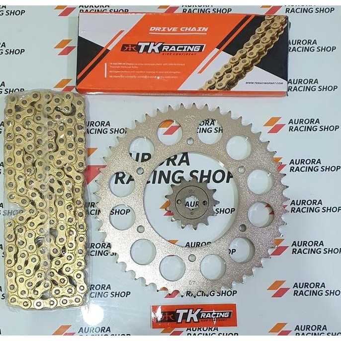 GEAR SET TK 520 HONDA CRF 150L & RANTAI TK 520 HS GOLD