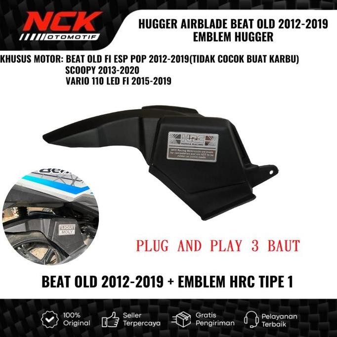 spakbor kolong beat fi esp pop street 2012-2019 scoopy vario + emblem stainless