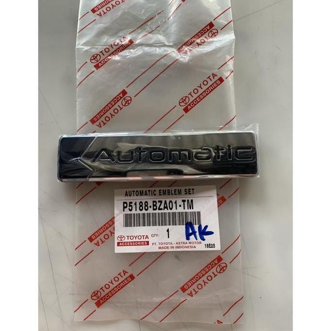 emblem tulisan automatic rush 2016 2017 - stiker mobil belakang variasi toyota