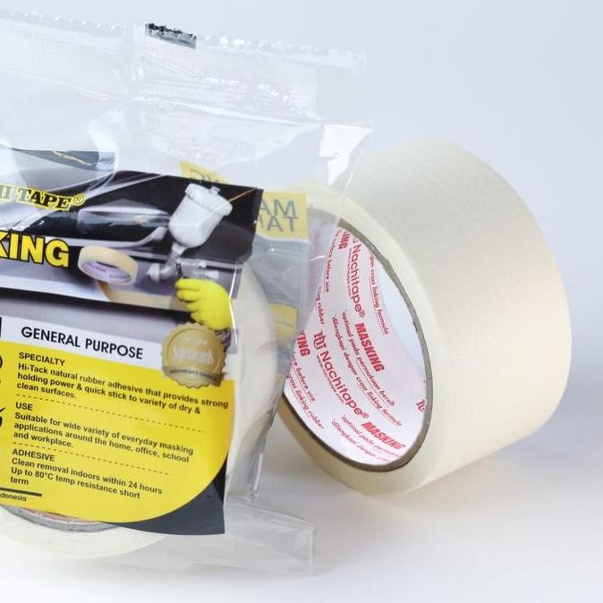 

Lakban Kertas Nachi 2 Inch 48Mm X 20 Yard Masking Tape 1 Dus Isi 48 Roll