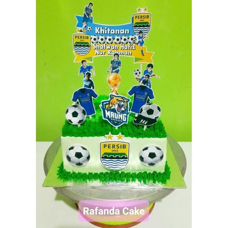 CAKE TOPPER KUE ULANG TAHUN KARAKTER PERSIB SEPAK BOLA