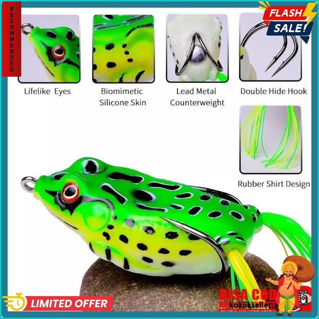 Umpan Tiruan Kodok Umpan Pancing Udang Kecil Casting Kodok Umpan Katak Murah Umpan Pancing Silikon B