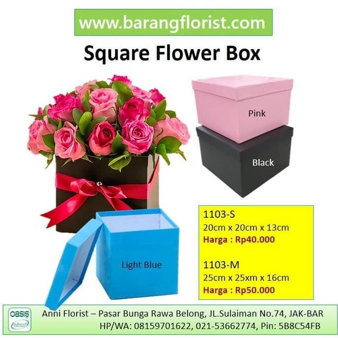 

Square Flower Box M 1103-M Kotak Bunga