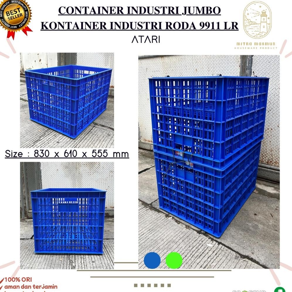 Sale Keranjang Industri Jumbo 9911 2225 Lr / Container Industri Roda / Krat Plastik Jumbo Stock
