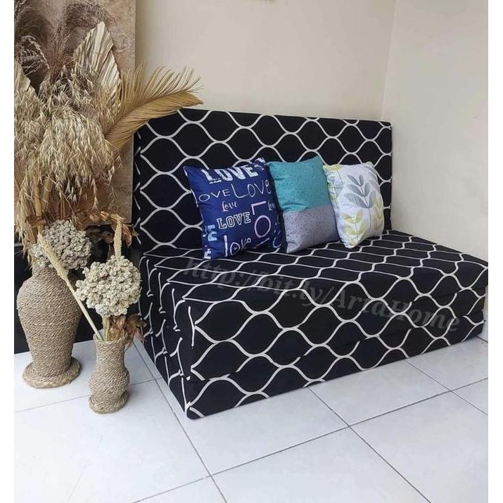 Kasur lipat 3in1 tebal 10cm multifungsi sofa bed busa dacron lembaran termurah