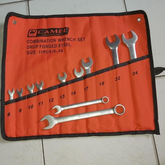 ready  kunci ring pas set 11pcs (8-24)/ kunci ring pas set camel 11pcs