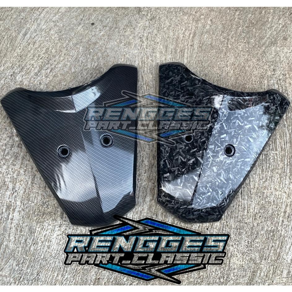 Panel supra x 125 new batman carbon dasi dada tebeng depan supra x 125 lama  carbon glossy