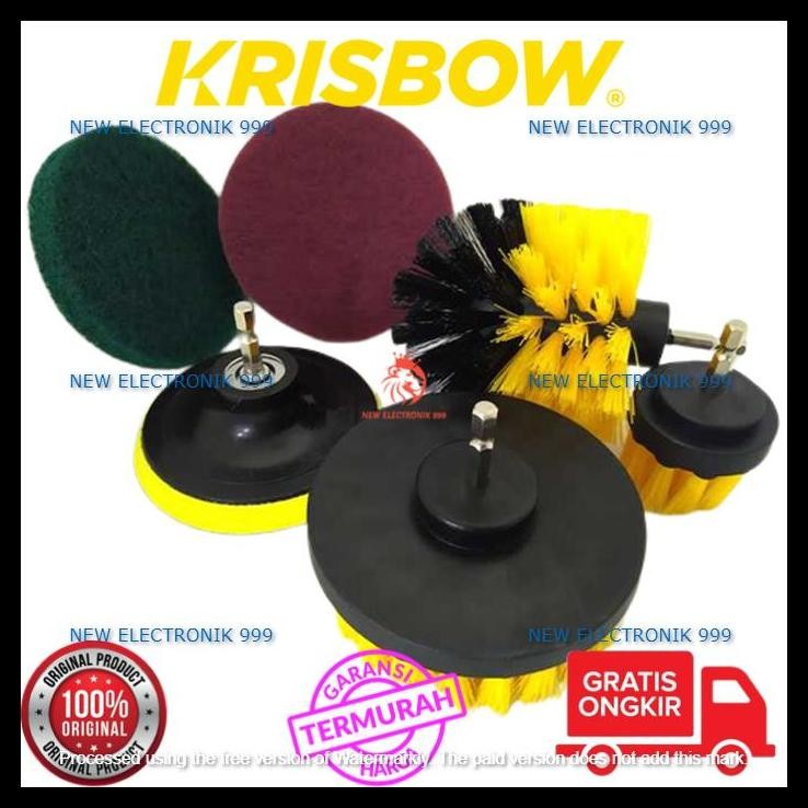HOT DEAL KRISBOW SIKAT MESIN POLES / KEPALA SIKAT BOR / MINI DRILL BRUSH 6PCS 