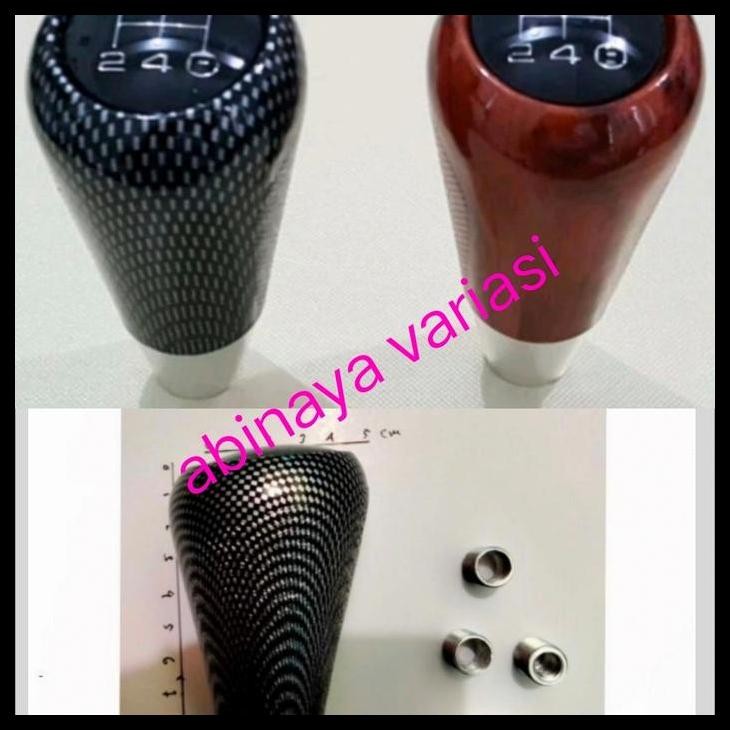 GRATIS ONGKIR GEAR KNOB MANUAL MOBIL ETIOS HANDLE PERSNELING CARBON WOOD 