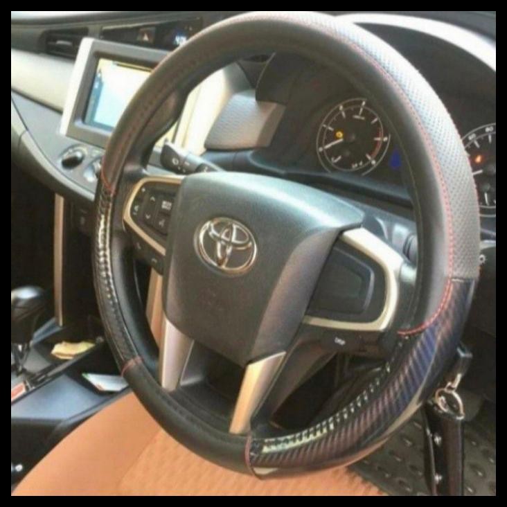 DISKON SARUNG STIR MOBIL PAJERO SPORT COVER STIR CARBON KULIT 
