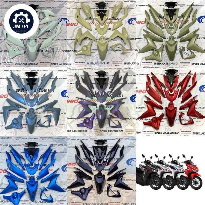 Cover body full halus motor honda vario all new 125/150 led tahun 2018-2022 all warna variasi