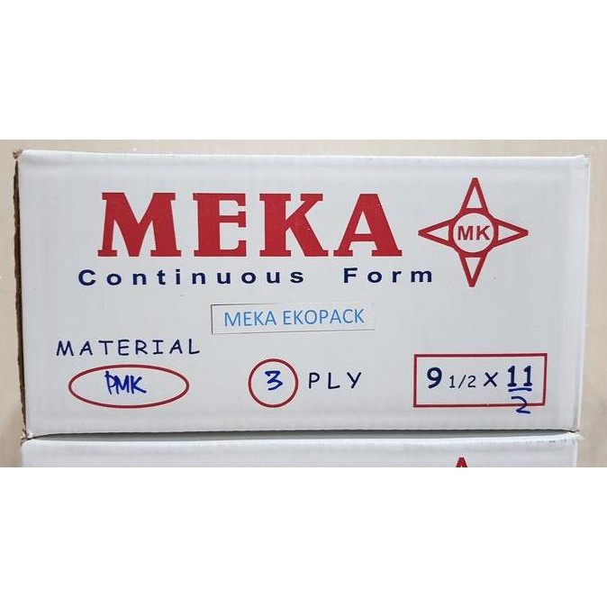 

TERLARIS! KERTAS KOMPUTER/CONTINUOUS FORM 91/2 X11" 3PLY NCR - MEKA EKOPACK