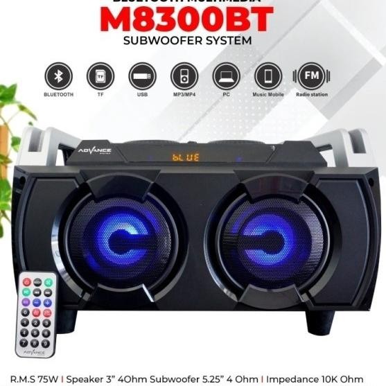Advance M8300BT Speaker Bluetooth Hifi Karaoke Wireless Subwoofer Super Bass Aktif - FREE ONGKIR