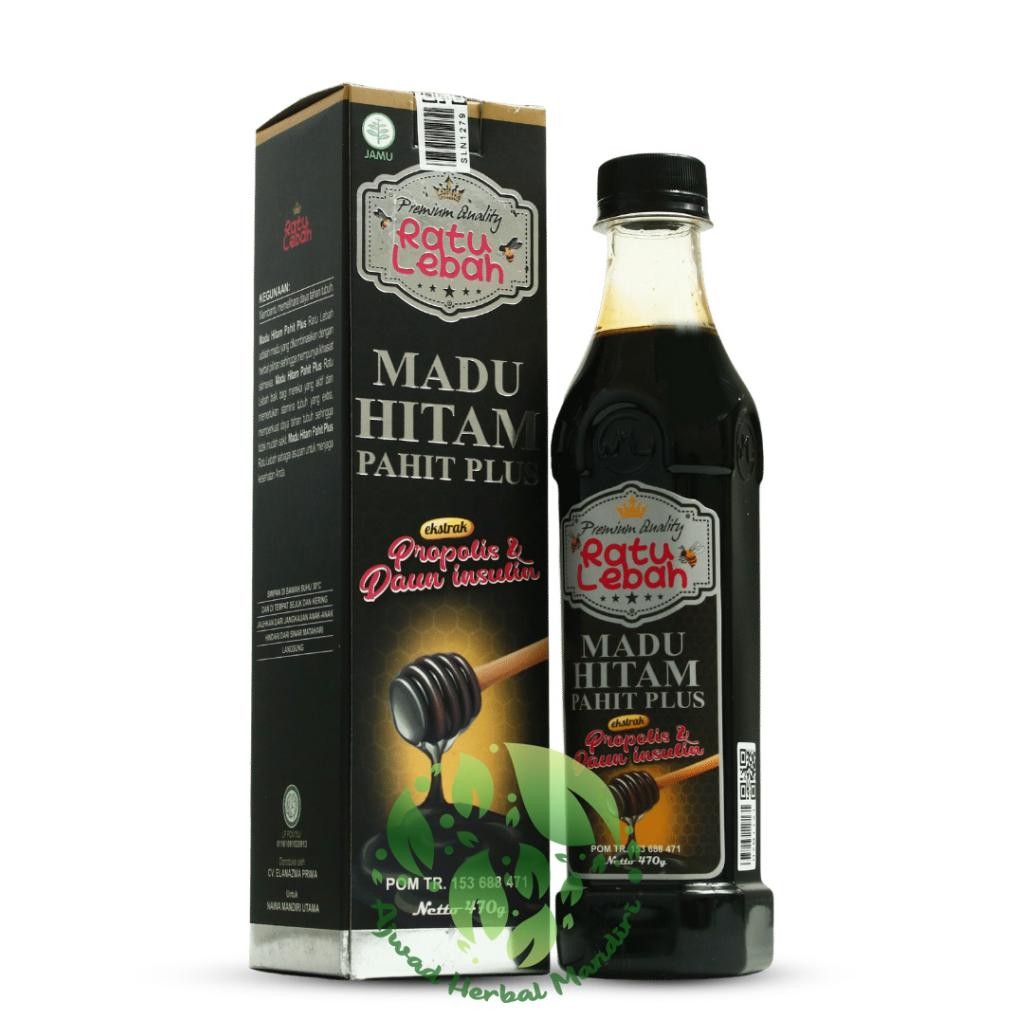 

Madu Hitam Pahit Plus Propolis Ratu Lebah 470Gr Obat Diabetes Kolesterol Asam Urat Darah Tinggi