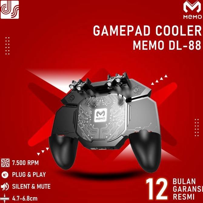 TERBARU MEMO DL88 DL-88 Gamepad 6 Fingerplay Gaming Cooler Thermal Cooling Fan