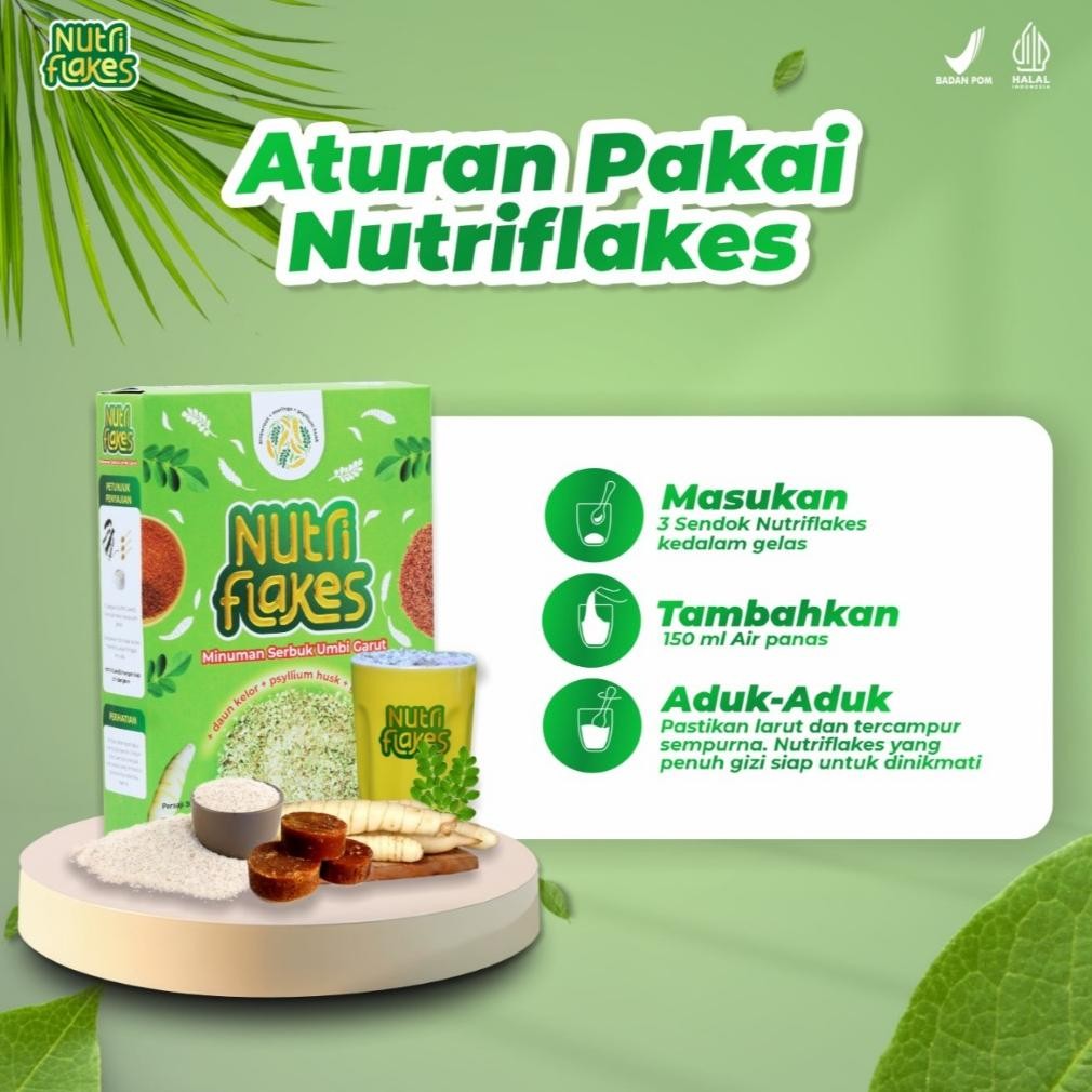 

Nutriflakes Minuman Serbuk Umbi Garut Efektif Atasi Asam Lambung, Maag, Gerd, Dan Gangguan Pencernaan
