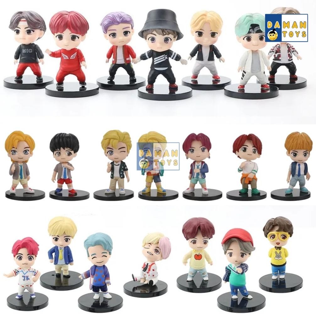 BTS TINY TAN / FIGURE BTS MINI FIGURE /BTS KPOP PAJANGAN MINIATUR HIASAN TOPPER