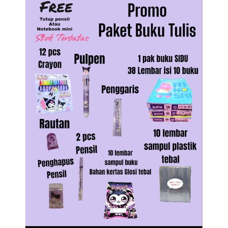 

Paket Buku Tulis SIDU KIKY Lengkap Karakter Viral Kuromi Terlaris