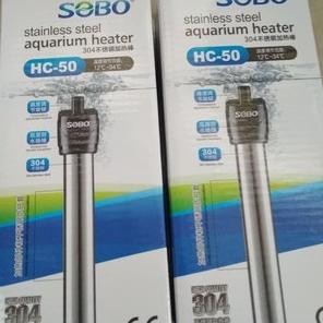 AMARA/SOBO heater 50Watt aquarium stainless steel pemanas air sobo