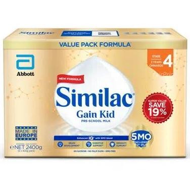 

Susu Singapore Abbott Similac Gain Kid Pre-School Milk Stage 4 (6 x 400g)