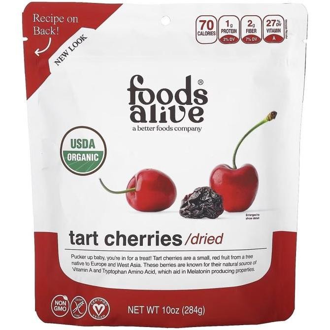 

Foods Alive, Organic Tart Cherries, Dried, 10 oz (284 g)