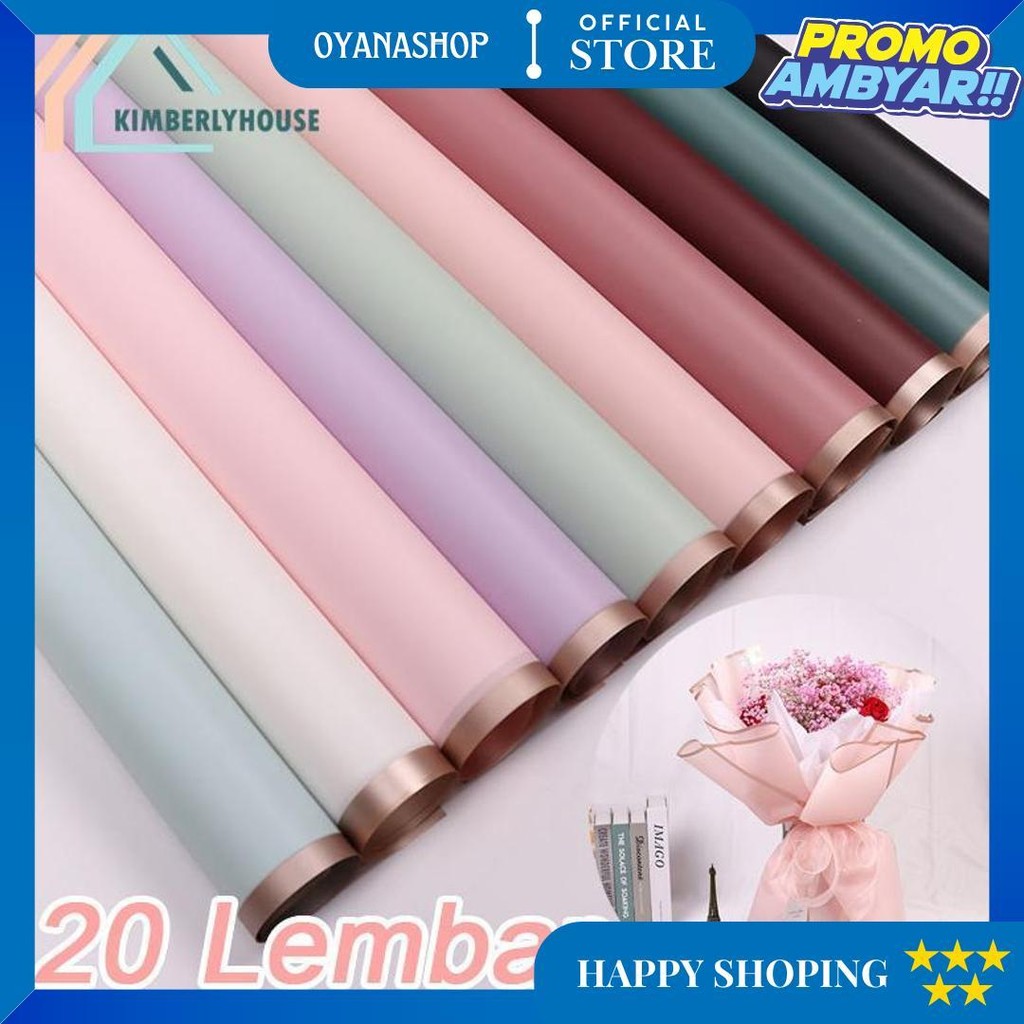 

Kertas Bunga List Gold Gdm (1 Pack = 20 Pcs) Flower Wrap/ Pembungkus Bunga Waterproof Promo 6.6