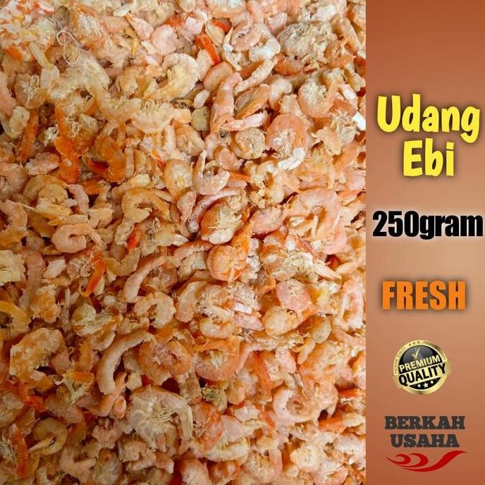 

IKAN ASIN UDANG EBI KUPAS KERING 250gram Makanan laut kering