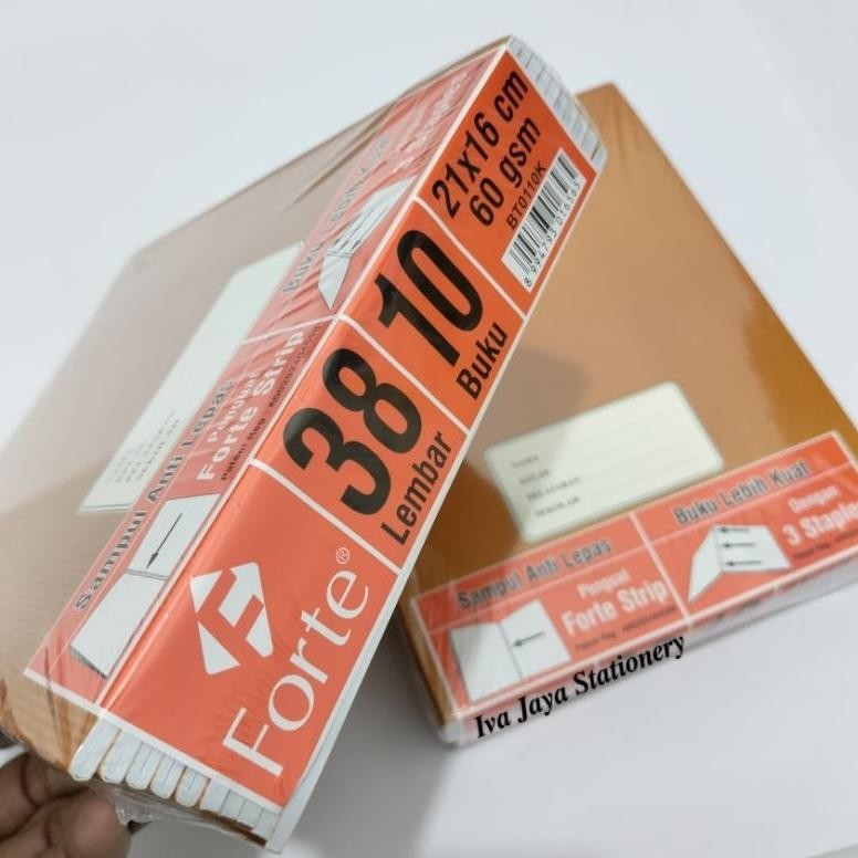 

1 Pak Buku Kraft 38 Lembar FORTE (Isi 10 Buku) / Buku Tulis Kwarto Sampul Coklat