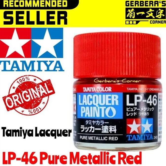 baru Tamiya Lacquer LP-46 LP46 Pure Metallic Red Cat Gundam Model Kit Ori