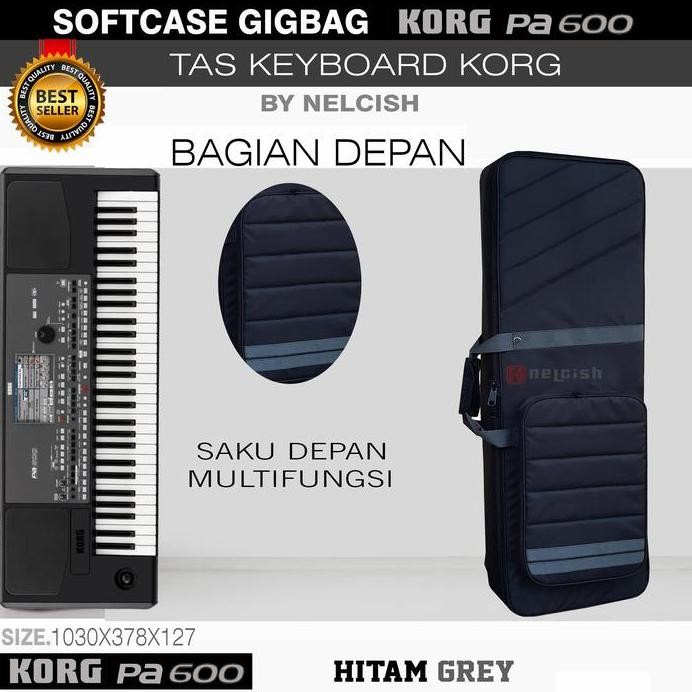 baru Softcase Gigbag Tas Keyboard Korg PA 600 Sarung Cover Korg Pa600 by NELCISH