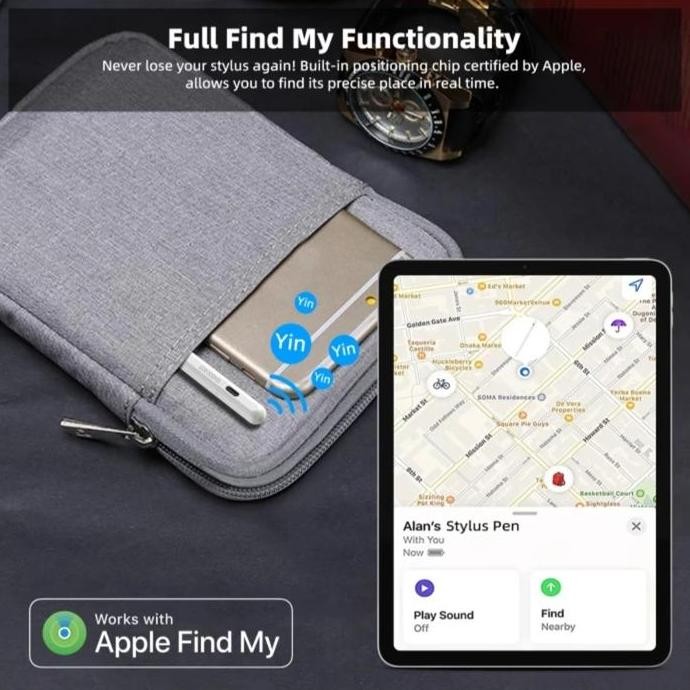 Goojodoq GD14 2024 New Stylus Pen Pencil With Ipad Find My Apps and Costum Shortcuts for ipad mini 5