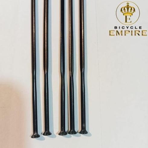 Shimano Spoke Ruji Jari jari 285mm Jari jari Pipih Sepeda Hitam