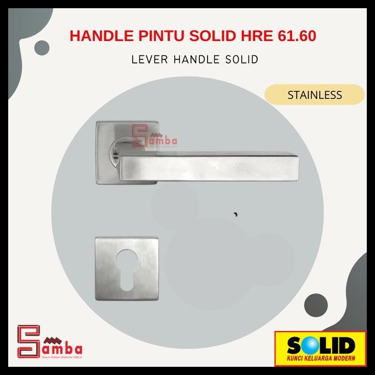 TERMURAH HANDLE PINTU SOLID HRE 61.60 / LEVER HANDLE SOLID HRE 61.60 