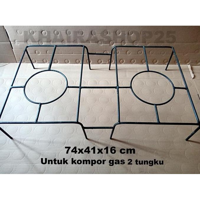 TATAKAN OVEN TANGKRING DUDUKAN BEHEL KOMPOR GAS 2 TUNGKU - RAK TUNGKU OVEN