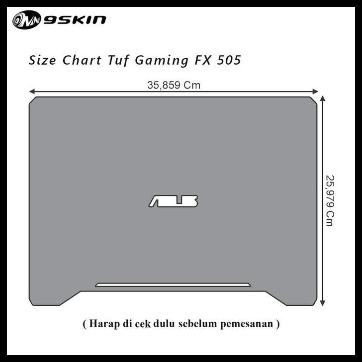 DISKON SKIN LAPTOP / GARSKIN TUF GAMING FX505 - 3M CLEAR MATTE (FRONT) 