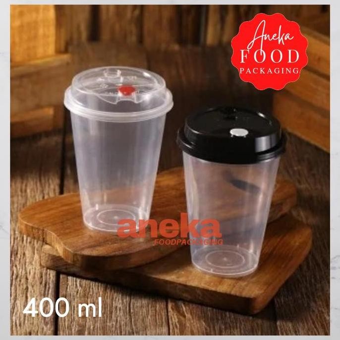 PP CUP INJECTION 14OZ 400ML GELAS PLASTIK BOBA CHEESE TEA THINWALL CUP