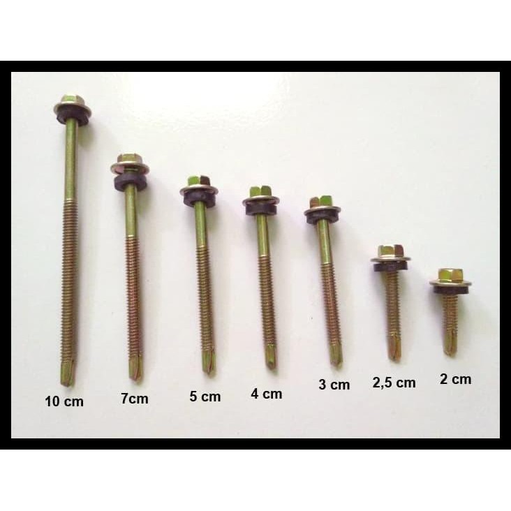 DISKON BAUT ROOFING 7 CM / SKRUP ROOFING 7 CM (1 BUNGKUS ISI 10 PC) 